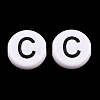 Opaque White Acrylic European Beads AC-CBA3BDD-01C-1