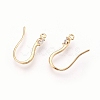 Brass Cubic Zirconia Earring Hooks X-KK-S336-43G-2