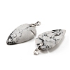Natural Howlite Pendants G-H359-04P-07-3