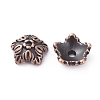 Tibetan Style Bead Caps TIBEB-A24621-R-FF-2