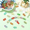 90Pcs 9 Colors Metal Enlaced Handmade Lampwork Beads LAMP-CJ0003-07-5