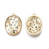 Brass Micro Pave Clear Cubic Zirconia Pendants KK-N232-258-2