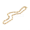 304 Stainless Steel Oval Link Chain Necklaces NJEW-JN03417-01-1