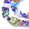 Square Handmade Millefiori Glass Beads Strands LK-R004-14-3