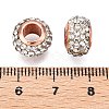 Polymer Clay Rhinestone European Beads X-RB-S055-16B-3