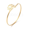 304 Stainless Steel Cuff Bangle BJEW-K234-01G-1