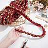 Polyester Twist Lip Cord Trim SRIB-WH0011-340-3