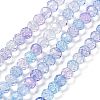 Transparent Crackle Glass Beads Strands X-CCG-L050-01B-08-1