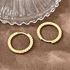Brass Huggie Hoop Earrings KK-CBA8324-18A-G-2