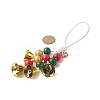 Christmas Theme Schima Wood Beaded Pendant Decorations HJEW-JM00925-4