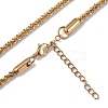 Ion Plating(IP) 304 Stainless Steel Bone Rope Chain Necklace for Women NJEW-I121-01C-G-2