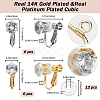6 Pairs 2 Colors Brass Screw On Clip-on Earring Findings KK-BBC0010-24-2