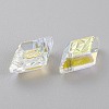 Embossed Glass Rhinestone Pendants GLAA-J101-04A-001AB-3