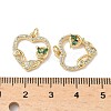 Brass Micro Pave Cubic Zirconia Pendants KK-Q068-51A-G-3