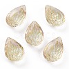 Embossed Glass Rhinestone Pendants GLAA-J101-05A-001PS-1
