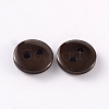 2-Hole Flat Round Resin Sewing Buttons for Costume Design BUTT-E119-24L-02-2