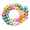 Handmade Polymer Clay Bead Strands CLAY-N006-73K-2