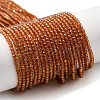Electroplate Transparent Glass Beads Strands GLAA-H021-01A-FR02-1
