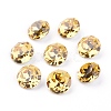 Pointed Back & Back Plated Glass Rhinestone Cabochons RGLA-J012-10mm-226-1