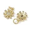 Brass Micro Pave Cubic Zirconia Pendants KK-I358-063G-B-2