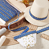 12M Polyester Wavy Edged Lace Trim OCOR-WH0088-27-5