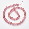 Cherry Quartz Glass Beads Strands X-Z0ND1013-2