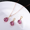 Brass Pave Clear Cubic Zirconia Pendants KK-HY0002-79-4