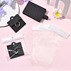50Pcs Rectangle Foldable Paper Jewelry Display Cards for Rings CDIS-FS0001-31B-6