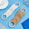 2Pcs 2 Colors Handmade Macrame Cotton Hanging Towel Holder HJEW-GO0001-14-7