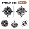 20Pcs Flower Alloy Rhinestone Lapel Pin Backs for Backpack Clothes JEWB-FH0002-72B-2