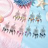 5Pairs 5 Colors Alloy & Synthetic Turquoise Chandelier Earrings EJEW-JE06339-02-1
