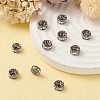 Brass Rhinestone Spacer Beads RB-YW0001-04D-01B-6