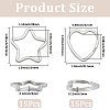 30Pcs 2 Styles Zinc Alloy Split Rings FIND-SP0004-19-2