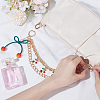 1Pc Zinc Alloy with Resin and PU Leather Dark Red Cherry Purse Decorative Chains AJEW-SC0002-99B-3