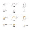 Brass Crimp Beads Covers KK-SC0001-09-3