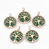 Synthetic Malachite Pendants G-S292-10A-G-1