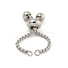 Non-Tarnish Adjustable 304 Stainless Steel Box Chain Slider Bracelet Making MAK-L038-001P-01-2