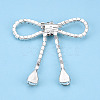 Crystal Rhinestone Bowknot Lapel Pin JEWB-T002-01S-2