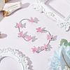 2Pcs 2 Styles Bling Butterfly Cuff Earrings EJEW-SC0001-26B-4