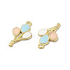 Alloy Enamel Pendants ENAM-B050-10G-4