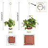 PandaHall Elite 4Pcs 2 Style Leather Hanging Basket AJEW-PH0002-67-4