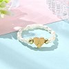 Natural Freshwater Pearl & 304 Stainless Steel Bead Finger Rings RJEW-FS00001-01-4