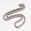 Non-Tarnish 201 Stainless Steel Byzantine Chain Necklaces NJEW-K062-01P-6mm-1