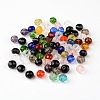 Faceted Rondelle Transparent Glass Beads GLAA-R152-8mm-M1-3