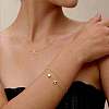 2Pcs 2 Styles Brass Beaded Bracelets & Satellite Chains Bracelets for Women FS-WG4A116-10-2