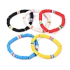 Handmade Polymer Clay Heishi Beads Stretch Bracelets BJEW-JB05304-1