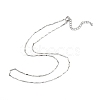 Brass Bar Link Chain Necklaces NJEW-K123-04P-2