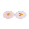 Natural Rose Quartz Cabochons G-T143-28M-1