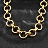 304 Stainless Steel Twisted Ring Link Chain Necklaces NJEW-R023-12G-2