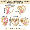 12Pcs 3 Styles Brass Enamel European Beads OPDL-BBC0001-02-2